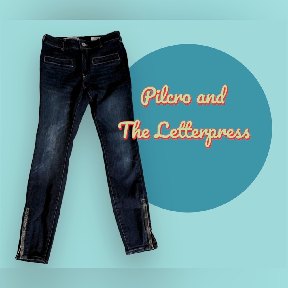 Pilcro and the Letterpress High-Rise Skinny Jeans. Size 27 👖🌺